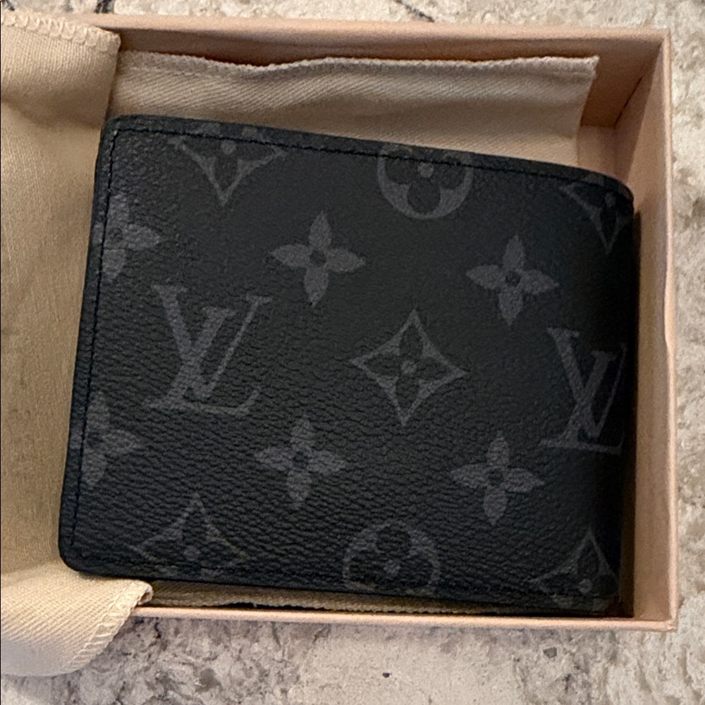 Louis Vuitton Black Monogram Eclipse Compact Bi-Fold Wallet - Picture 7 of 7